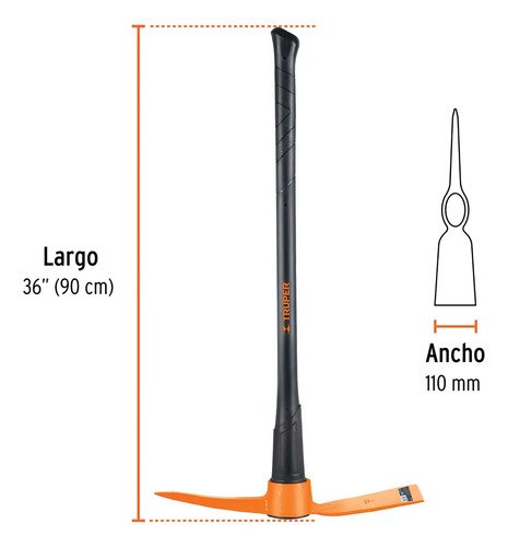 Pico Punta Y Pala 5lbs Con Cabo Fibra De Vidrio Truper Tp-5m - Imagen 5
