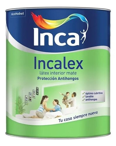 Incalex Mate De Inca Pinturas Para Interiores 4 Lts. Color B Blanco