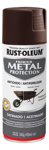 Pintura Esmalte Aerosol Protector Oxido Rust Oleum 340g Marrón Oscuro