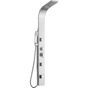 Columna De Ducha Inox Doble Duchero + 3 Jets + Monocomando