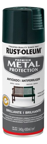 Pintura Esmalte Aerosol Protector Oxido Rust Oleum 340g Negro