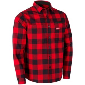Camisa Trabajo Franela Alta Resistencia Milwaukee Grid-iron Rojo Ajedrez S