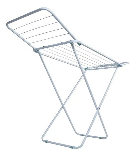 Tender Grande Con Alas Para La Ropa T-design Reforzado Calidad Premium Hasta 15kg Acero Inoxidable Pintado En Blanco - Imagen 2