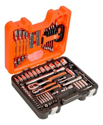 Juego De Dados Y Accesorios 1/4'' Y 1/2'' S910 Bahco Industr Naranja - Imagen 3