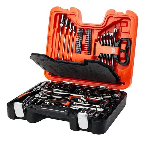 Juego De Dados Y Accesorios 1/4'' Y 1/2'' S910 Bahco Industr Naranja - Imagen 4