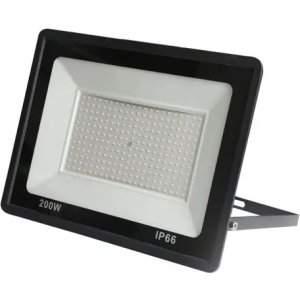 Foco Reflector Led Exterior 200w Con 1 Año Negro Blanco Frio
