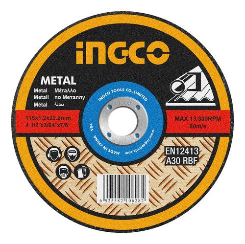 Ff Disco De Corte 14'' Sensitiva Ingco Para Metal Mcd303551 Gris