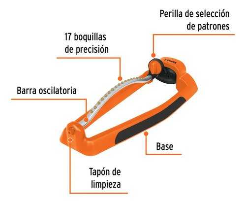 Regador Oscilatorio Plástico Y Metal Truper Osci-17 - Imagen 3