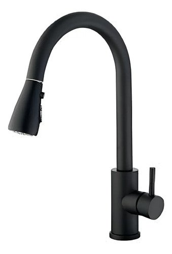 Monocomando Negro Lavaplatos Cocina Mesada Magya - Tyt Negro
