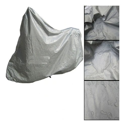 Funda Cubre Moto Impermeable Talle L Color Plateado - Imagen 7
