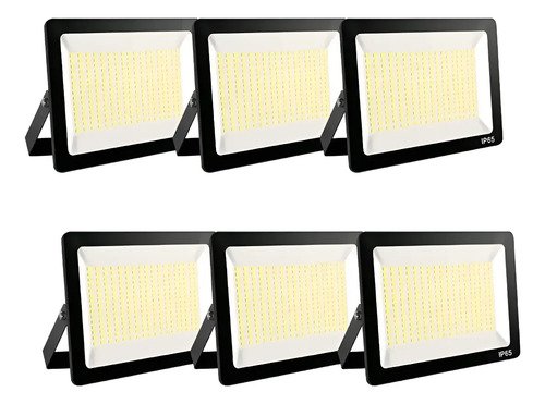 Pack X 6 Foco Led 100w Ip65 - Calidad Garantizada - Tyt Negro