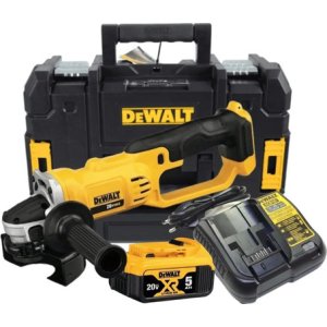 Amoladora Dcg412b, 20 V, 5 Ah, Alimentada Por Batería Con Funda Amarilla Amarillo
