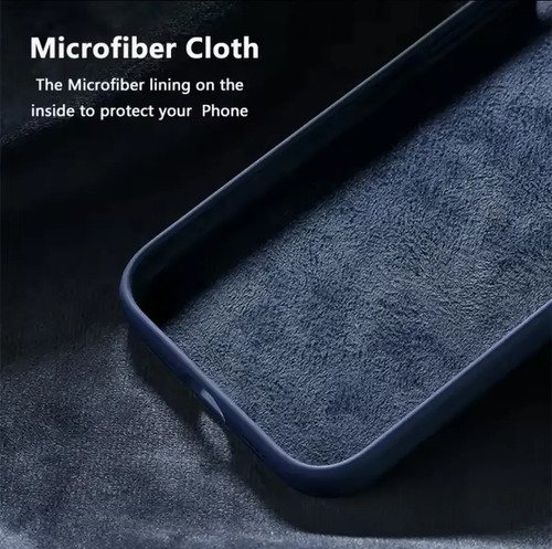 Funda De Silicone Case Para iPhone 13/14/14pro/15/15pro -tyt Negro Lisa - Imagen 3