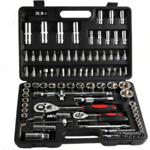 Set Caja Herramientas Dados 94 Piezas Acero Carbono 1/2 1/4
