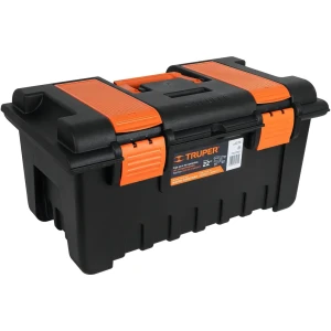 Caja Herramientas Plastica Truper 22 Pulgadas Compartimiento Naranja