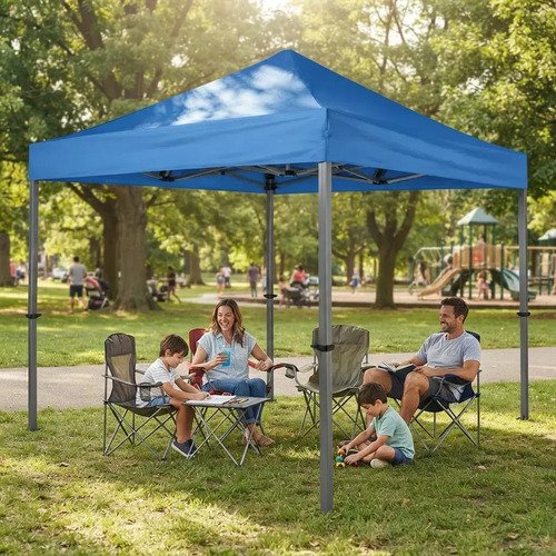 Gazebo Plegable 3x3 Reforzado Azul Azul