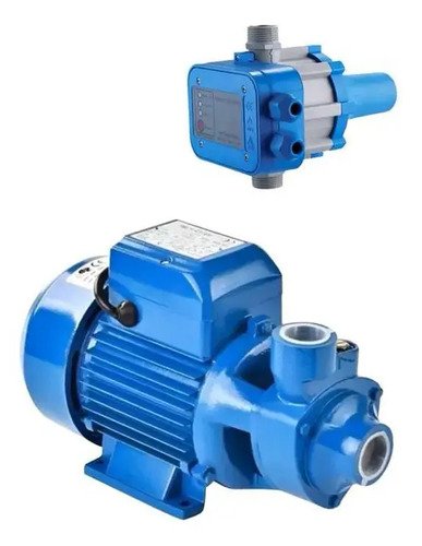 Kit Controlador De Presión Agua + Bomba Periférica 0,5hp Azul Acero