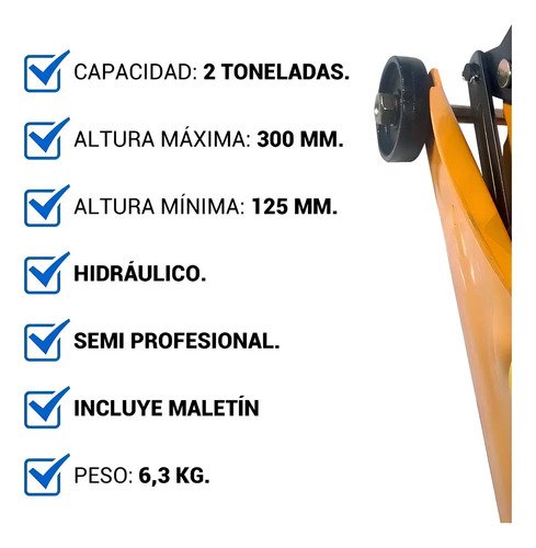 Gato Cricket Hidráulico Carro 2tn Reforzado - Imagen 4