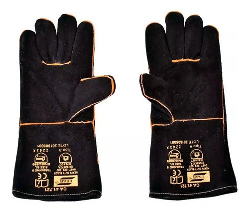 Guantes Soldador Heavy Negro Esab 739157 - Tyt - Imagen 2