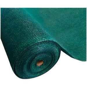 Malla Sombra En Rollo De 4x100 Metros Al 80% De Sombra, Color Verde