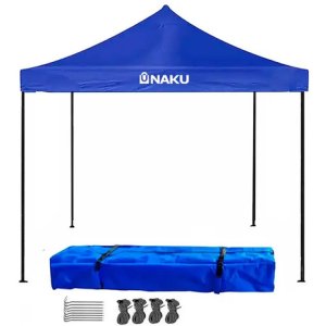 Gazebo Impermeable Azul 3x3 Naku Plegable De Alta Calidad
