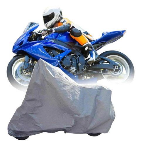 Funda Cubre Moto Impermeable Talle L Color Plateado - Imagen 6
