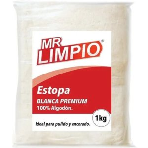 Estopa Blanca 100% Algodón Pqte. De 1 Kg. - Mr. Limpio - Tyt Blanco