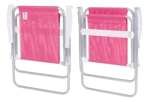Sillón Sannet High Beach Kit 3, Silla De Piscina De Aluminio Rosa - Imagen 5