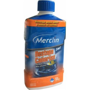 Destapa Cañerias Gel 1 Litro 3 En 1 Merclin