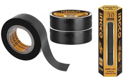 Huincha Cinta Aisladora Pvc 18mm X 9.15mts 10und Hpet1101 Negro