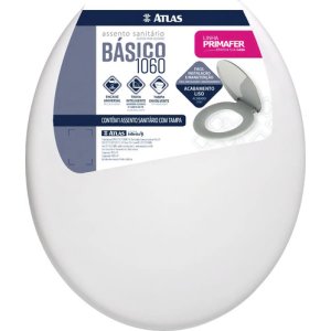 Asiento Inodoro Wc Plastico Atlas Blanco
