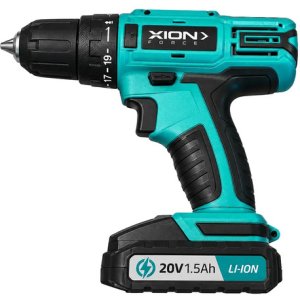 Taladro Inalambrico Recargable Con 2 Baterias Y Estuche Xion Xi-tool20 Turquesa