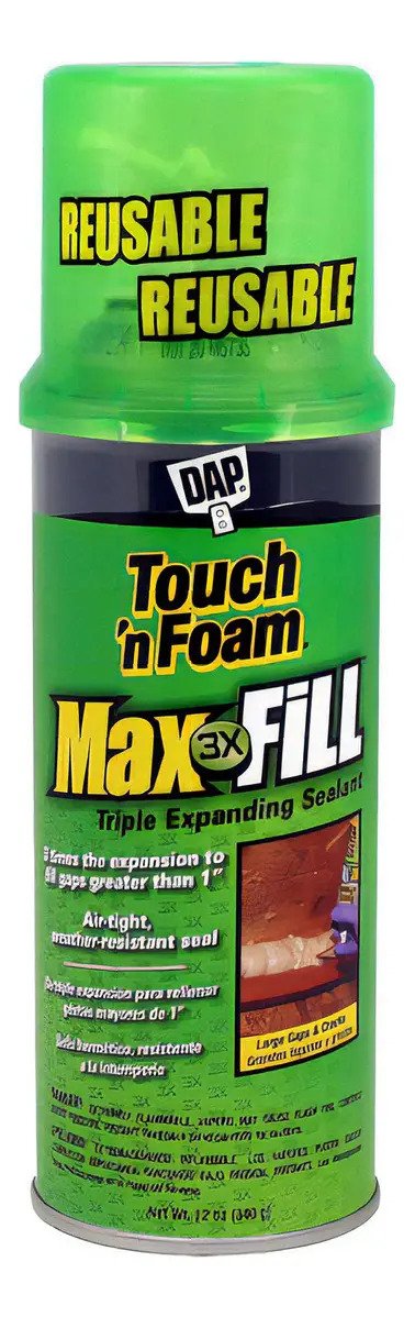 Espuma Poliuretano Dap 340ml Touch N Foam Max Fill Aplicador