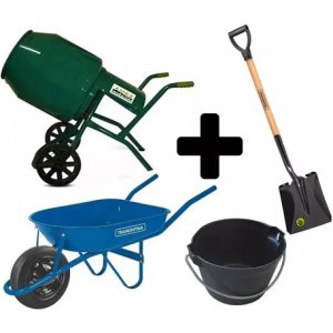 Hormigonera Ansa 1hp 130l + Carretilla + Pala + Balde Ref Ty