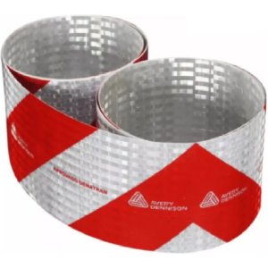 Cinta Reflectiva Para Paragolpe 2,4 Mt Ancho 10cm  45º - Tyt