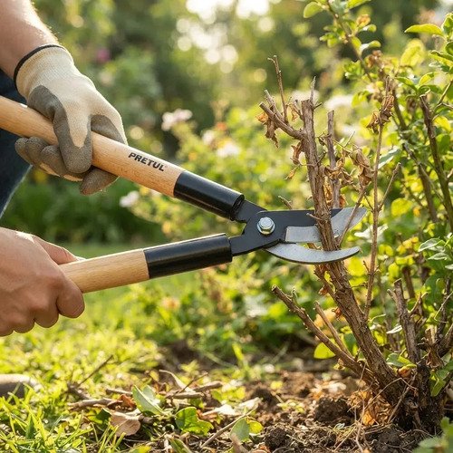 Tijera De Poda Corta Ramas Podon Pretul Arbol Jardin Madera Color Marrón Claro - Imagen 5