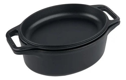 Victoria Combo Cooker Ovalado Olla De Hierro Fundido Negro - Imagen 2