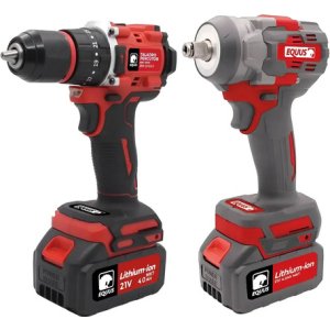 Kit Taladro Brushless Y Atornillador Impacto Equus Combo