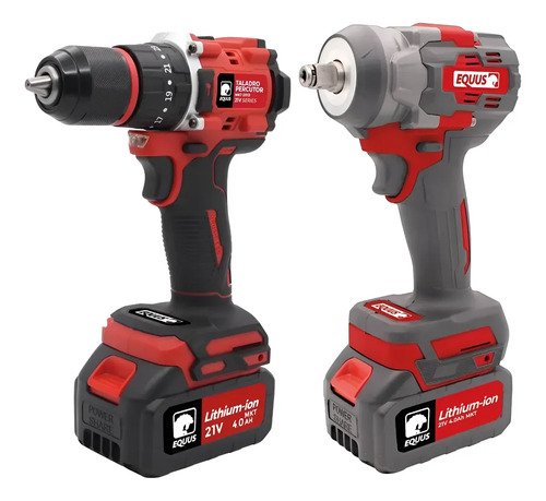 Kit Taladro Brushless Y Atornillador Impacto Equus Combo