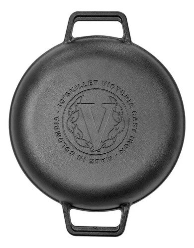 Sartén Hierro Curado 25cm C/asas Ref.31596 Victoria Negro - Imagen 3