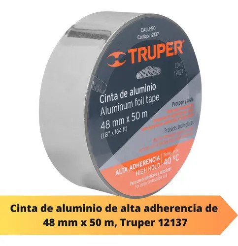 Cinta Aluminio Calefaccion Y Refrigeracion 48mm X 50m Truper