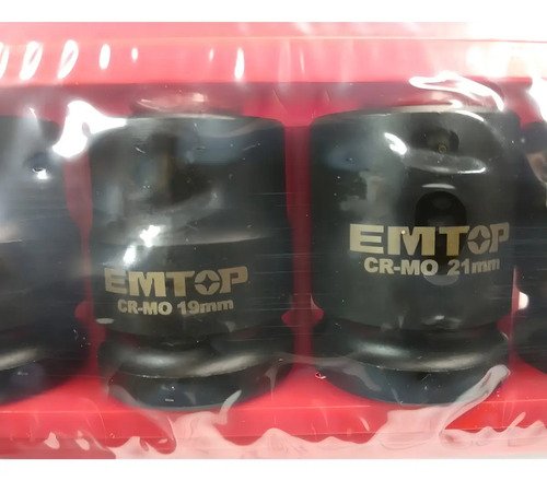 Set Dados Para Llave De Impacto Emtop 1/2'' Con 10 Piezas (10 - 24 Mm) - Imagen 7