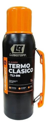 Termo Acero Inox 1 Lt Lusqtoff Tl1-9n Tapón Cebador Color Negro - Imagen 2