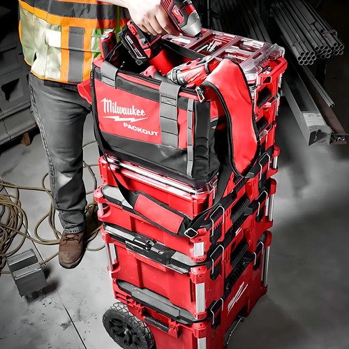 Bolso De Herramientas Milwaukee 15 Packout 48-22-8321 Rojo - Imagen 5