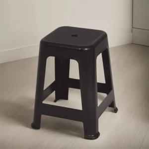 Banco Banqueta Taburete Mor Soporta 120kg 36x36x45cm Acabado De La Estructura Liso Color Negro