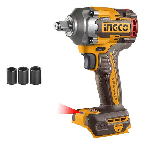 Llave De Impacto 400 Nm Inalambrica Ingco Ciwli20401 Color Naranja Frecuencia 50 Hz / 60 Hz