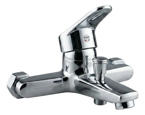 Grifería Monocomando Para Baño Cromada Montaje De Pared 15cm Gris Cromado - Imagen 5