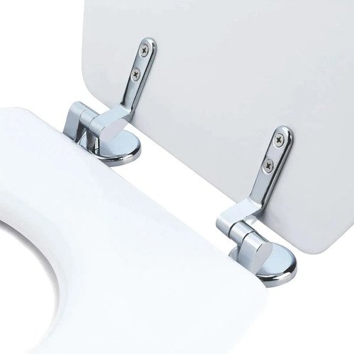 Asiento Tapa De Inodoro Water Universal Blanca Madera Blanco - Imagen 4