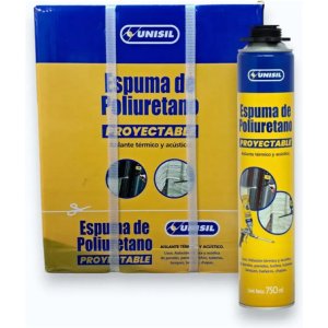 Espuma De Poliuretano Proyectable 750ml Unisil (caja De 12u)