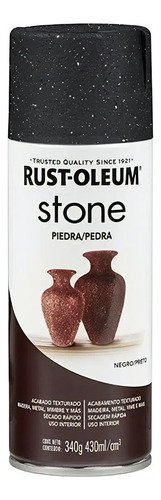 Pintura Aerosol Stone Acabado Texturado Piedra Rust Oleum Co Negro